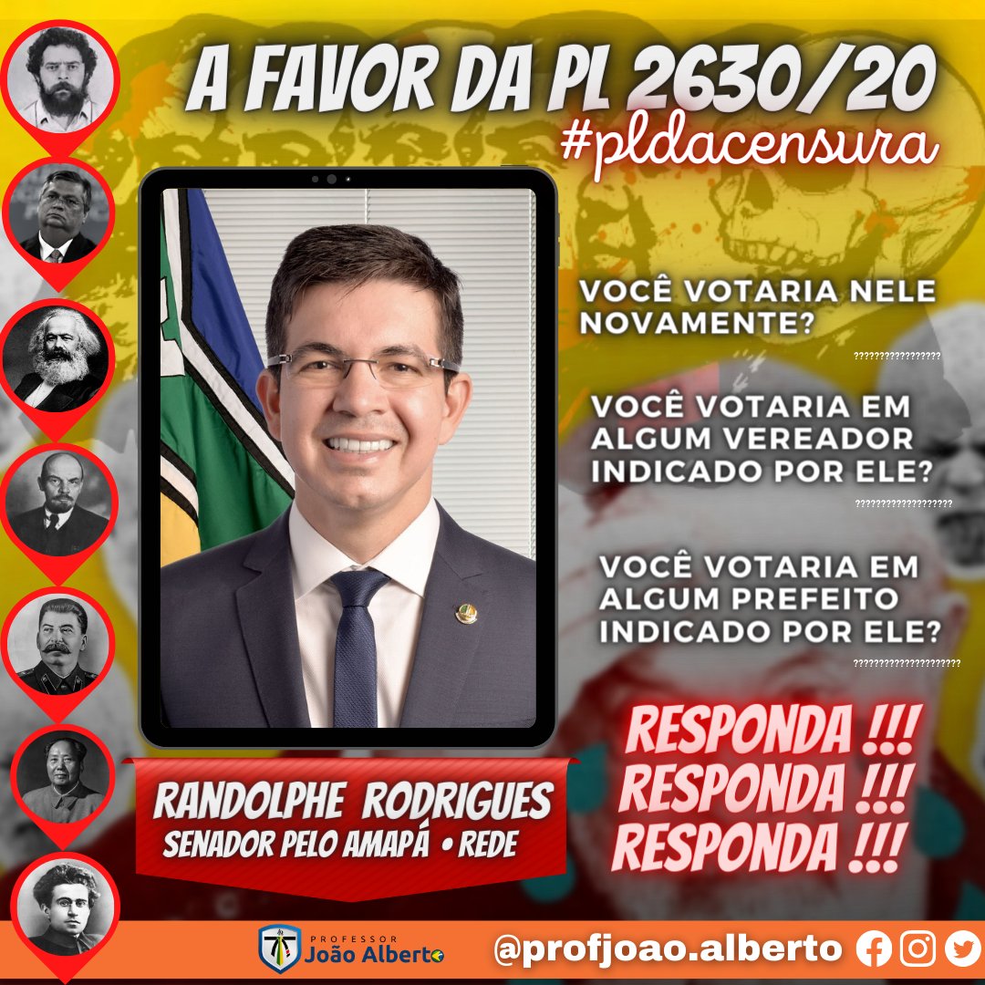 ⁉️⁉️⁉️
Reeleger políticos de esquerda?
Eleger políticos de esquerda?
Campanha: esquerda fora da política...
🇨🇳
Participe do nosso grupo FECHADO do WhatsApp!!!!
LINK NA BIOS

DEUS • FAMÍLIA • BRASIL
🥋 Prof. João Alberto