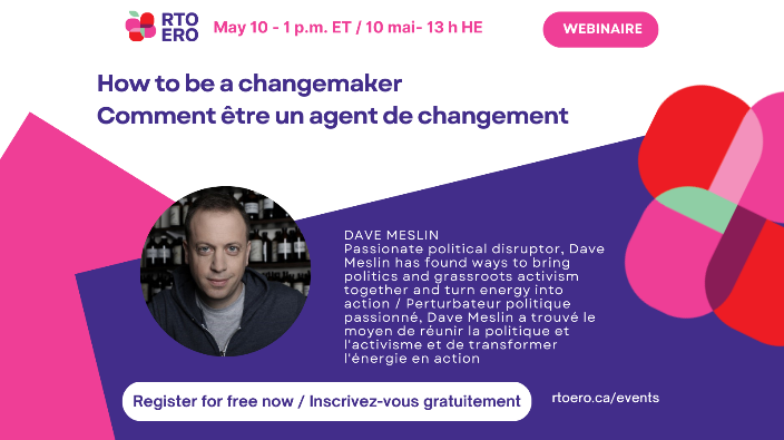 OurEntente's tweet photo. Comment être un agent de changement : Façonner votre communauté par la planification, la patience et la persévérance - Participez au webinaire de RTOERO 

Lundi 10 mai 2023
Début : 13 heures (HNE)
Webinaire en anglais
Inscription : https://t.co/nLq1XlLvyC https://t.co/rflthDBzZu