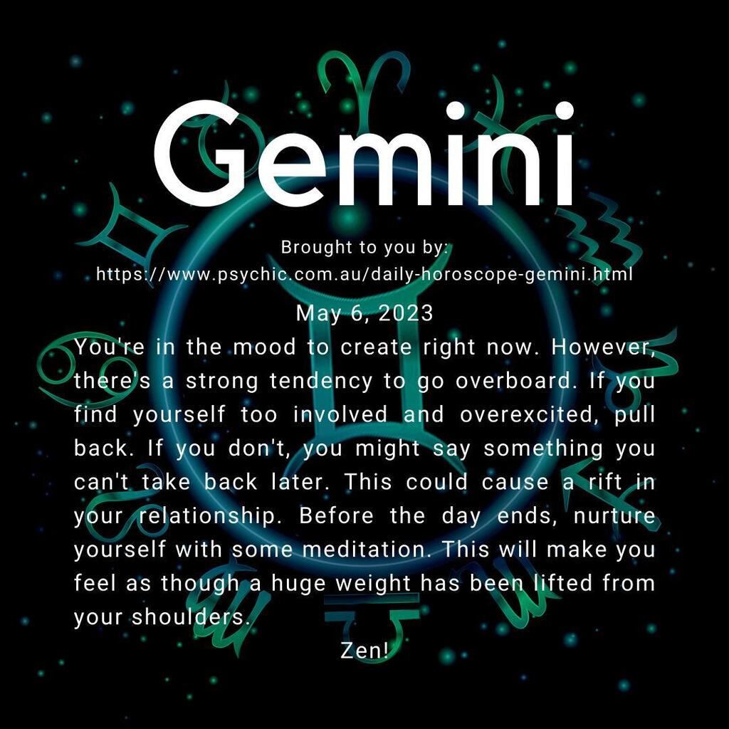 taurus2day's tweet photo. Full Gemini Horoscopes Link In Bio 
---
#horoscope #gemini #geminihoroscope #geminihoroscopes #astrology #mayhoroscope #dailyhoroscope #psychic https://t.co/sXfvuL5eGW https://t.co/1QdaffmGlr