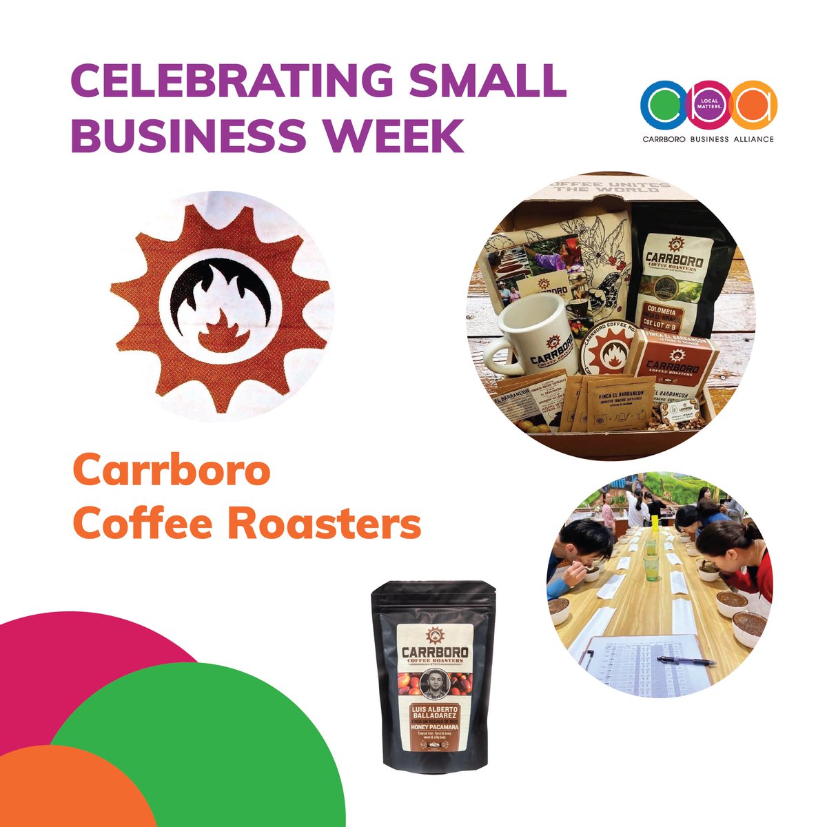 localcarrboro's tweet photo. Today, we are highlighting @carrborocoffee, a premier small batch artisan roaster. Their success lies in Farmer Direct Relationships and serving their premium product at cafes, restaurants, and retailers in the region!
https://t.co/AQoqTCEv5M
#TriangleSmallBusinessWeek https://t.co/PRgKE1fQ2Q