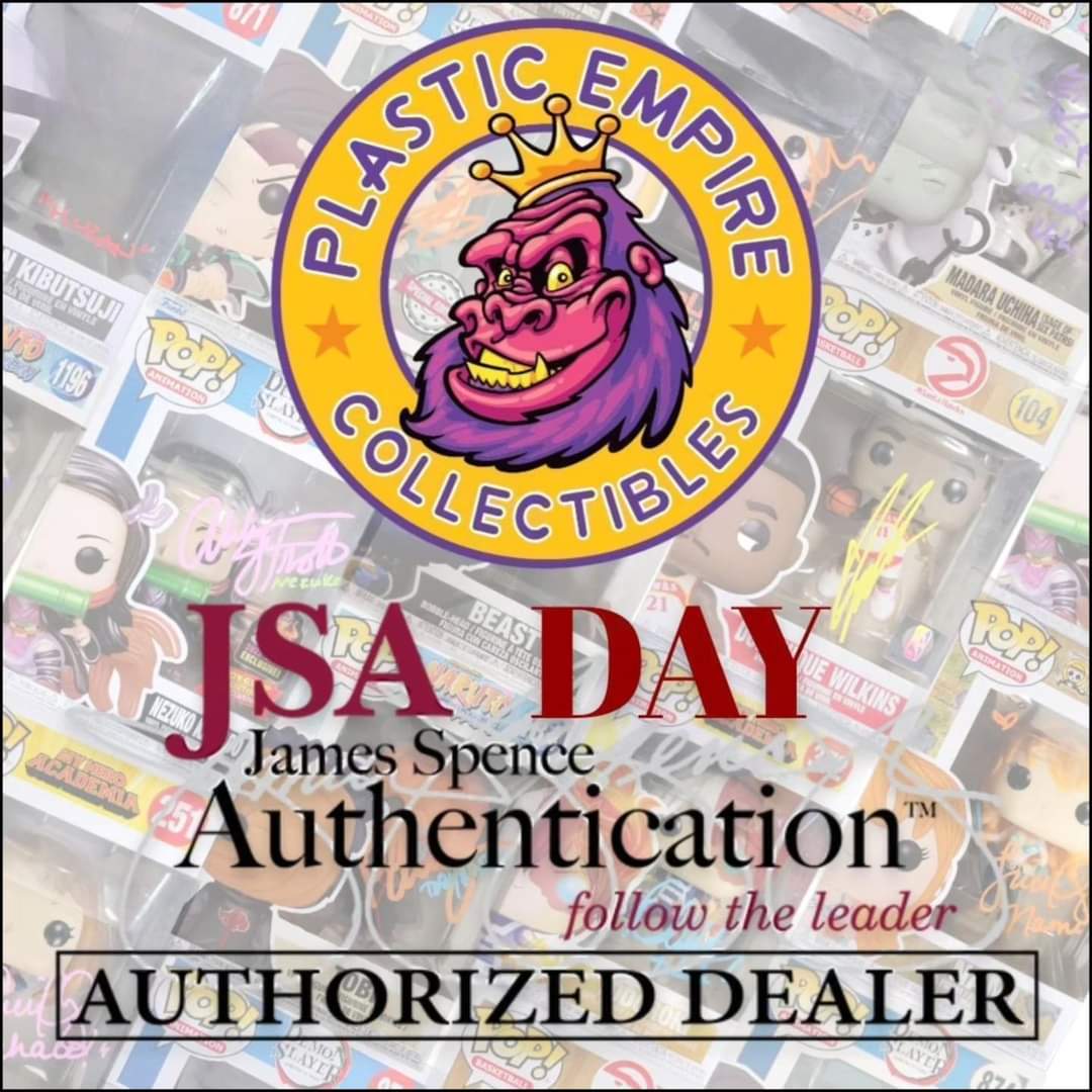 JSA On Site Autograph Authentication 
Saturday & Sunday
May 6th-7th
@ Plastic Empire
May 6th Brian Donovan the voice of Rock Lee will be signing from 12PM-4PM
Buy a Rock Lee Pop or bring your own items to be signed and authenticated with same day service!
#jsa
#jsaauthenticated