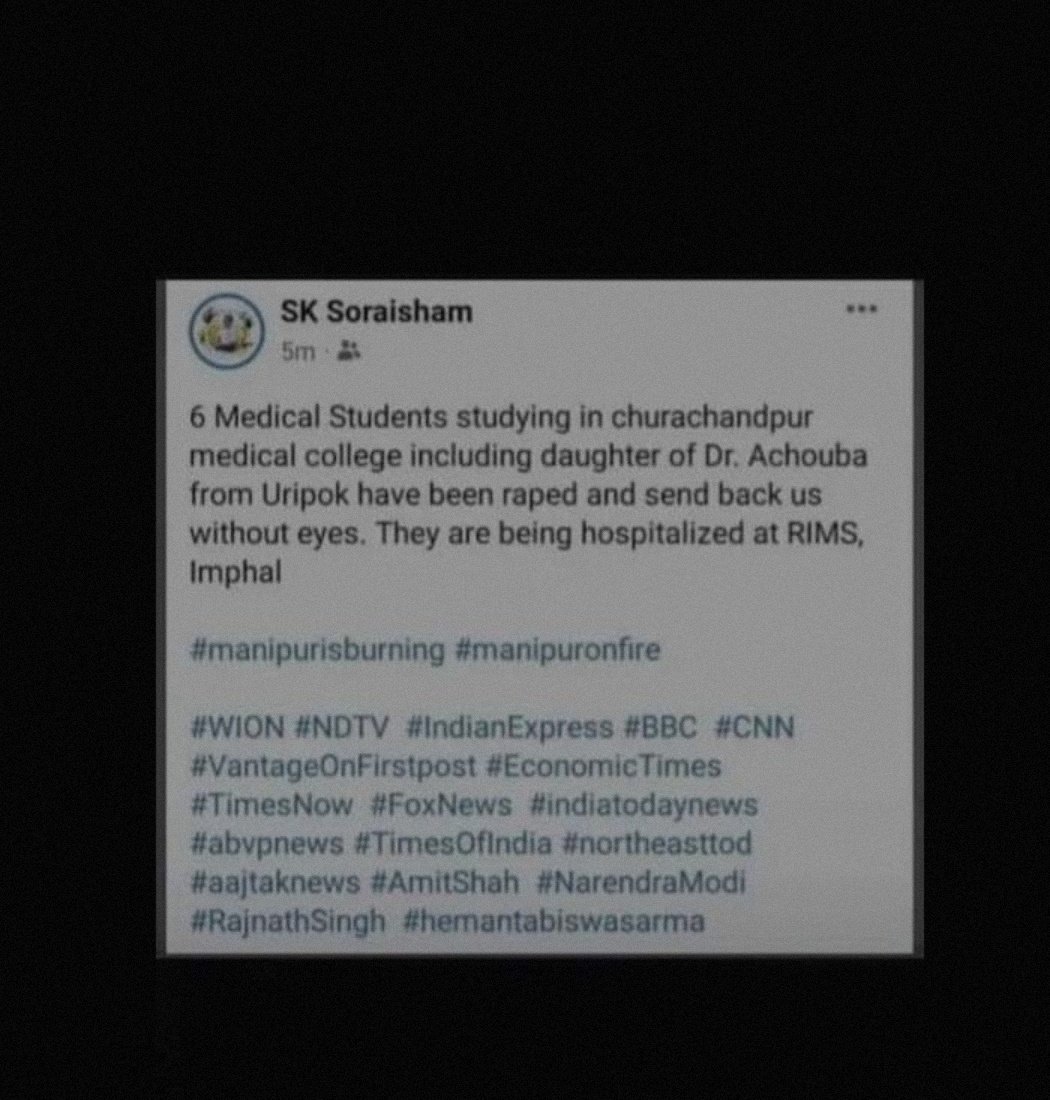 ahanthemx's tweet photo. 6 Hindu #Meitei students are being raped by the #Kuki terrorist group but the DGP P Doungel denied these news. Does he even have heart or any sympathy? #ManipurViolence #ManipurOnFire #manipurisburning #savemeitei #SaveManipuriHindus #savemanipuri #manipurnews #Manipur #imphal https://t.co/qf4BWzEvr5