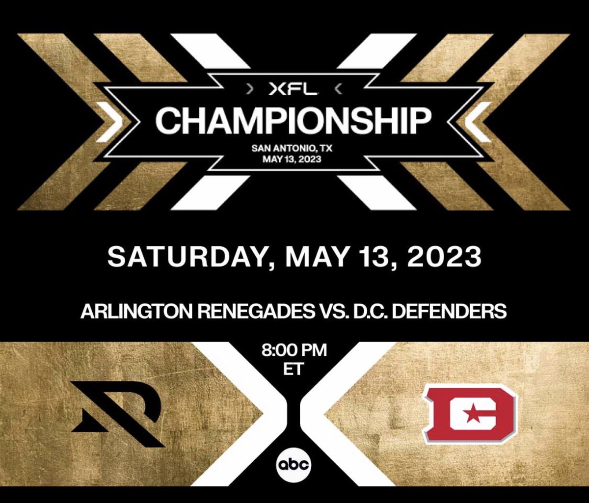 Navy Yard Nats (@navyyardnats) on Twitter photo The 𝗗𝗖 𝗗𝗲𝗳𝗲𝗻𝗱𝗲𝗿𝘀 are in the 𝗫𝗙𝗟 𝗖𝗵𝗮𝗺𝗽𝗶𝗼𝗻𝘀𝗵𝗶𝗽!!!!
𝗥𝗘𝗧𝗪𝗘𝗘𝗧 and 𝗙𝗢𝗟𝗟𝗢𝗪 <a href="/NavyYardNats/">Navy Yard Nats</a> to 𝗪𝗜𝗡 𝟮 free seats to see the DEFENDERS in the 1st XFL Championship on 𝗠𝗮𝘆 𝟭𝟯.
1 winner wins 𝟮 tickets. Picked 𝗠𝗼𝗻𝗱𝗮𝘆 𝟱/𝟴 9pm
#DefendDC The 𝗗𝗖 𝗗𝗲𝗳𝗲𝗻𝗱𝗲𝗿𝘀 are in the 𝗫𝗙𝗟 𝗖𝗵𝗮𝗺𝗽𝗶𝗼𝗻𝘀𝗵𝗶𝗽!!!!
𝗥𝗘𝗧𝗪𝗘𝗘𝗧 and 𝗙𝗢𝗟𝗟𝗢𝗪 <a href="/NavyYardNats/">Navy Yard Nats</a> to 𝗪𝗜𝗡 𝟮 free seats to see the DEFENDERS in the 1st XFL Championship on 𝗠𝗮𝘆 𝟭𝟯.
1 winner wins 𝟮 tickets. Picked 𝗠𝗼𝗻𝗱𝗮𝘆 𝟱/𝟴 9pm
#DefendDC