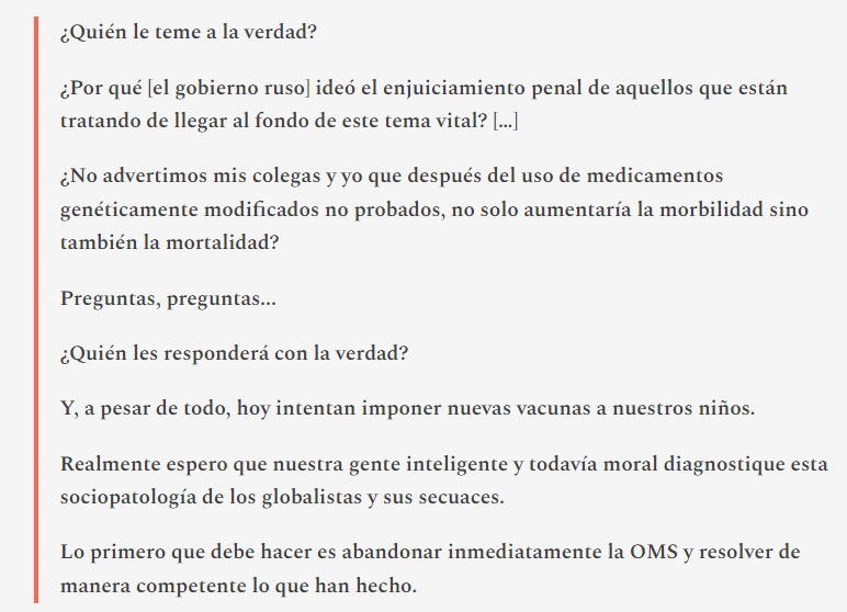 LucasLealMontes's tweet image. El Dr. Alexander Redko Dr. Alexander Redko escribió que la campaña #HowManyMustDie destacó por qué Moscú debe retirarse inmediatamente de la OMS y comenzar a investigar su respuesta a la "pandemia":
Fuente:
edwardslavsquat.substack.com/p/sputnik-v-re…