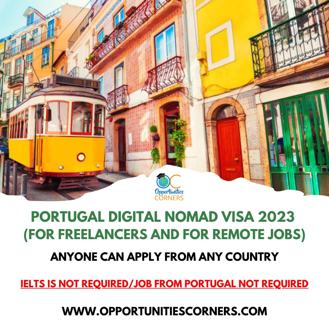 corner_oc's tweet photo. Portugal Digital Nomad Visa 2023 (Online Apply)
Are you a Freelancer? YouTuber? or Working Remotely for any Company?
You Do Not π« Need Job Offer.
Visit: https://t.co/hpvtQ8r0ds
#PortugalDigitalVisa #NomadVisa #PortugalVisa #WorkinPortugal #LiveinPortugal https://t.co/NURUAUksiI