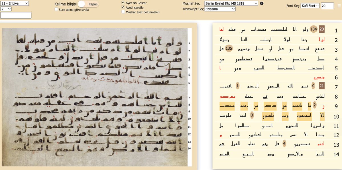 Elktbnet_Eng's tweet photo. The manuscript, which is kept in the Berlin State Library with the code MS1819 and contains 7.2% of the entire Quran, has been added to our website. The manuscript is of Damascus origin and is dated between 700-900 BC. God bless our volunteers https://t.co/vFrqvOJ62s https://t.co/O7GGQ0p2jo