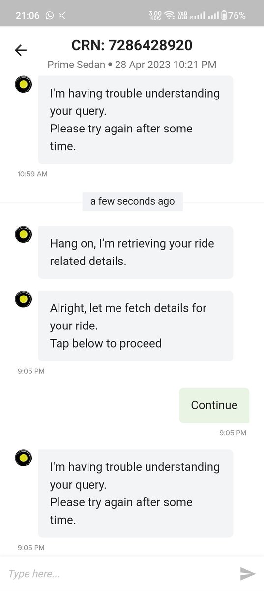 harsh13's tweet photo. @Olacabs @ola_supports ... I am having trouble reporting an issue...tried many times... What to do ... https://t.co/fT3KcVnDWQ