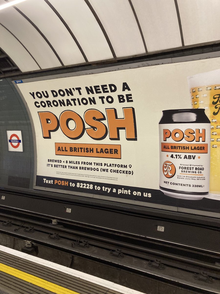 I love this! 😂 well done Forest Road Brewing Co! And that you “checked” 👑🍻 ⁦Everyone’s Posh! <a href="/ForestRoadBrew/">Forest Road Brewing Company</a>⁩