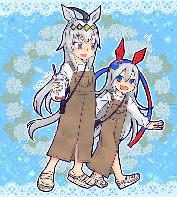 お揃いコーデのオグタマちゃん