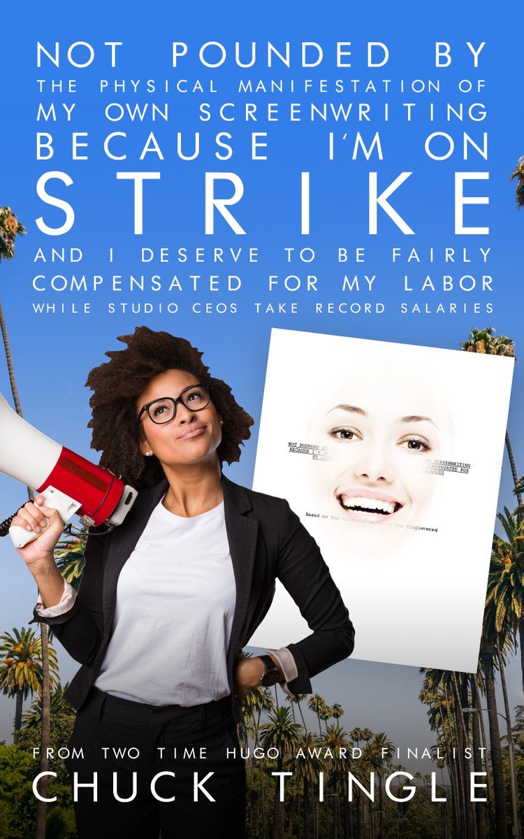 ChuckTingle's tweet image. new free no sex tingler NOT POUNDED BY THE PHYSICAL MANIFESTATION OF MY OWN SCREENWRITING BECAUSE I’M ON STRIKE AND I DESERVE TO BE FAIRLY COMPENSATED FOR MY LABOR WHILE STUDIO CEOS TAKE RECORD SALARIES. no charge but please donate to wga fund if you can patreon.com/posts/not-poun…