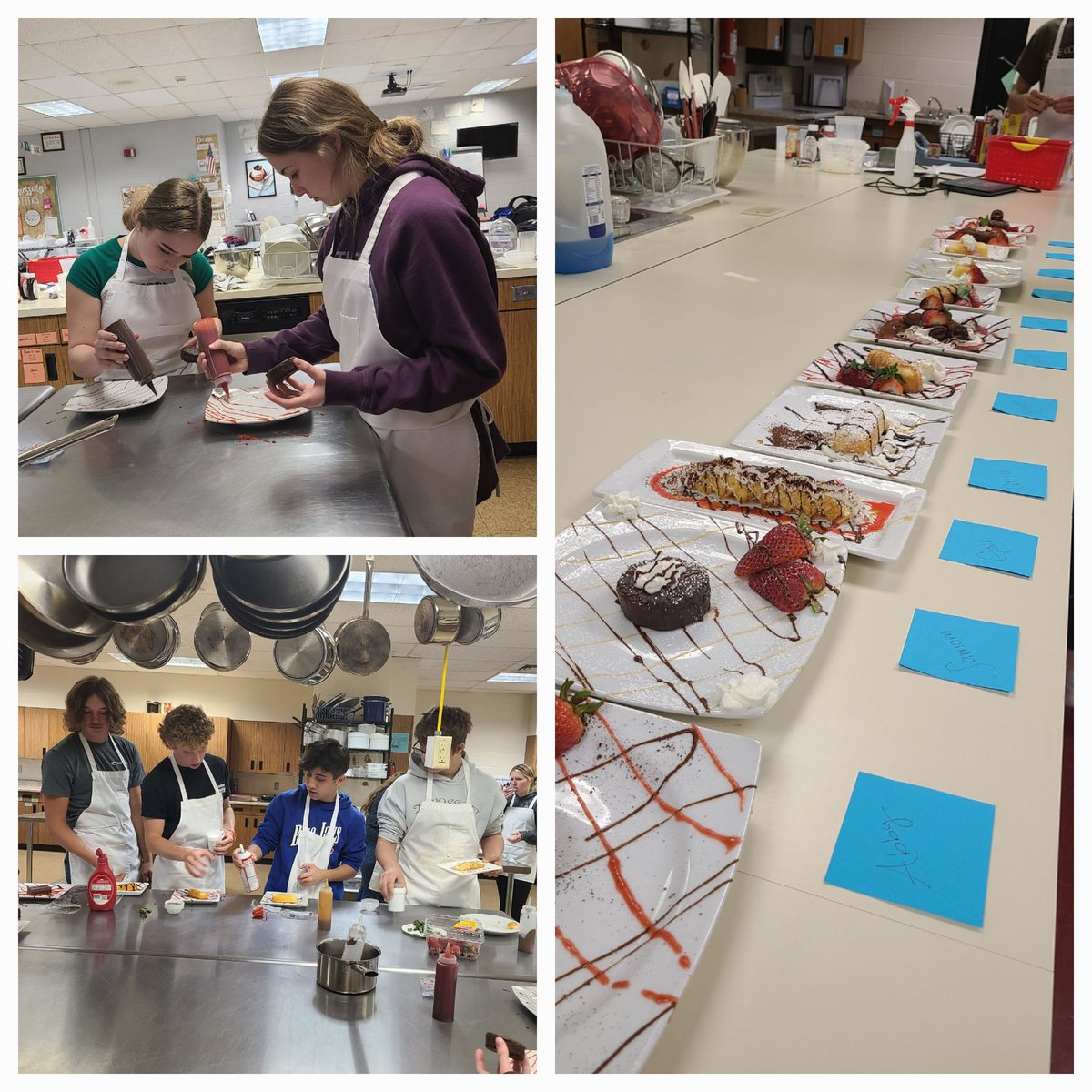 MissALittle27's tweet photo. Practicing our plating skills with some gourmet desserts! #redbud132 https://t.co/hZWUjKgZBy