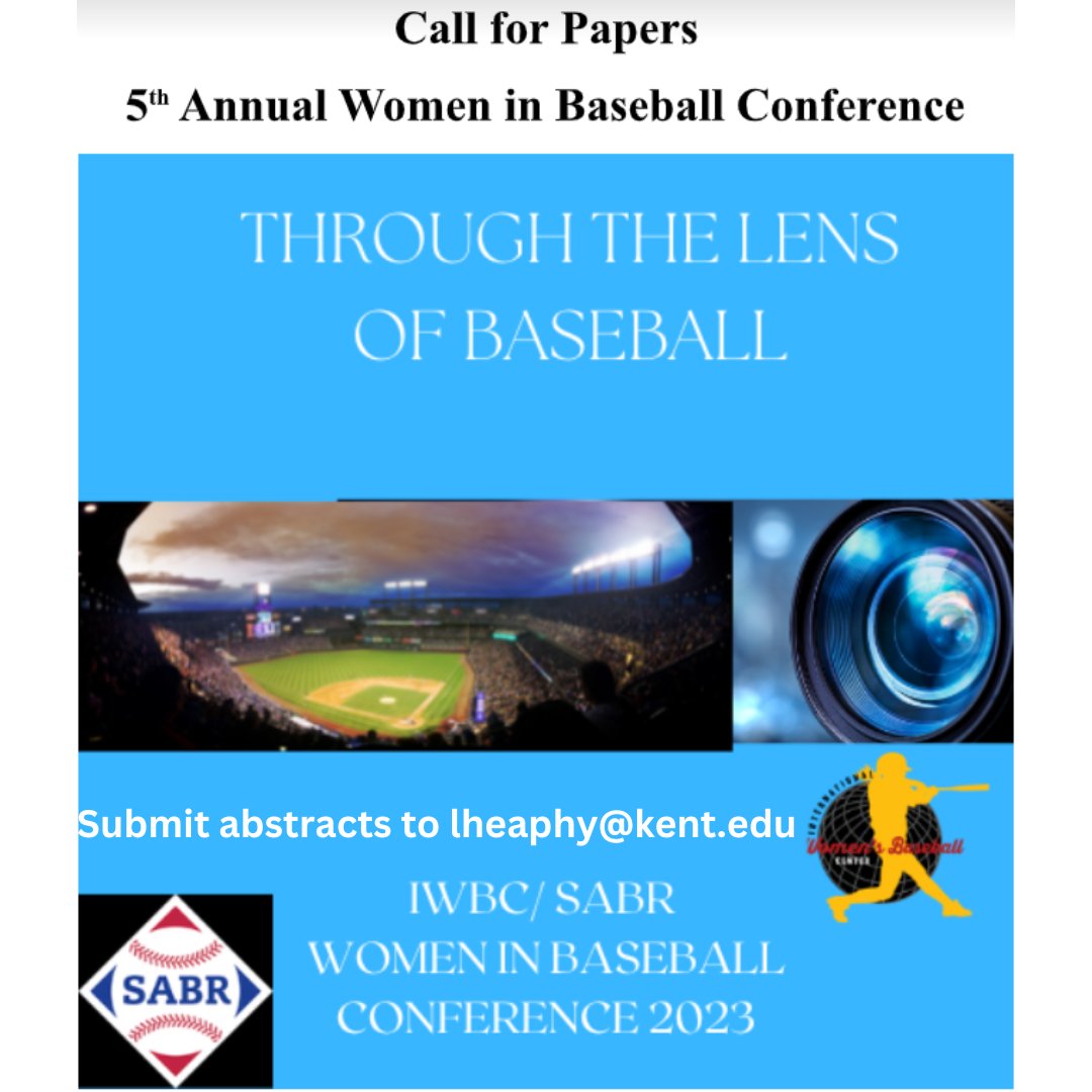 IWBC4Me's tweet photo. The #IWBC/@sabr #WomenInBaseballConference is approaching and we’re looking to hear about your research! Topics can focus on broadcasters, sports writers, social media, advertising, artists, photographers and more, but all women’s baseball topics are welcome. Deadline is June 30! https://t.co/OVUXvzLTDg