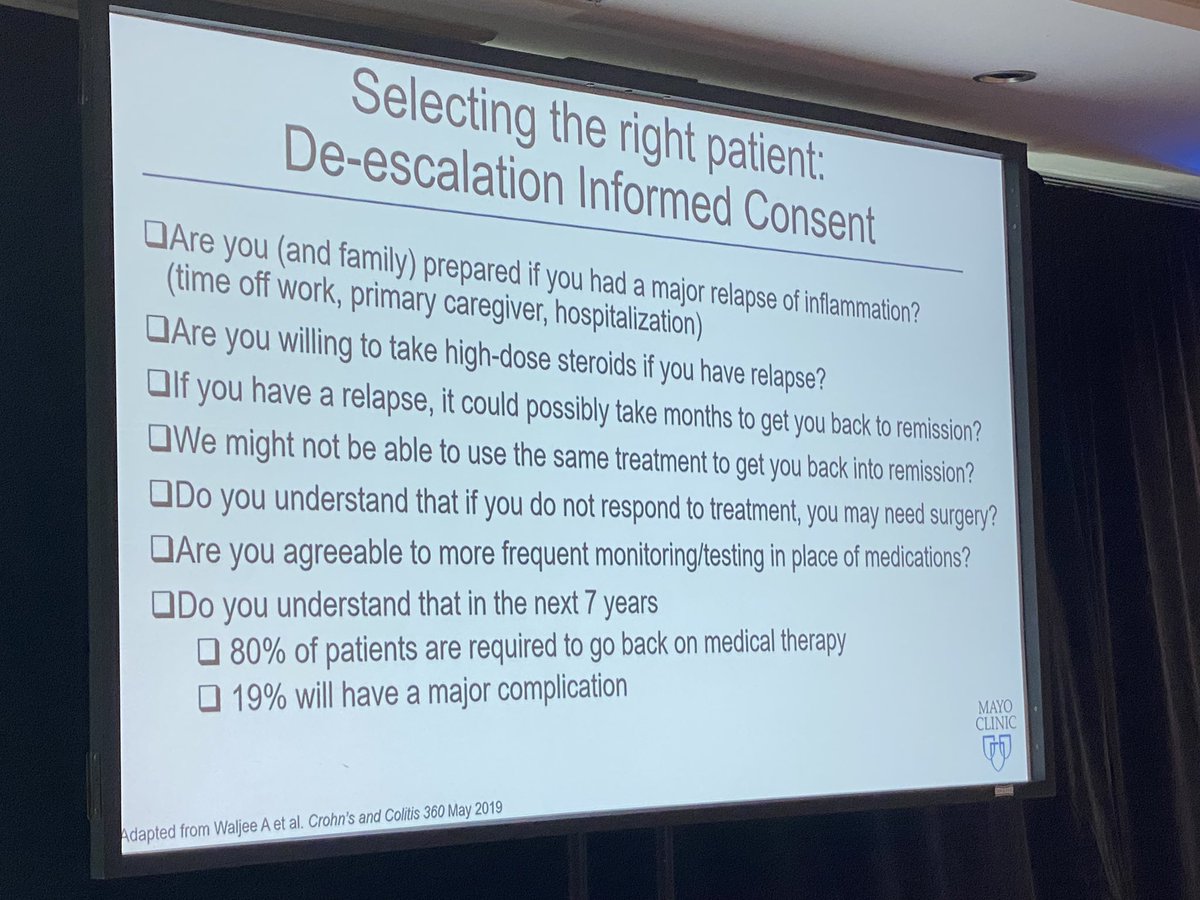 Aline Charabaty, MD, FACG, AGAF (@dcharabaty) on Twitter photo #IBDMasterClass <a href="/NorthwesternMed/">Northwestern Medicine</a> 
<a href="/ibdgijami/">Jami Kinnucan, MD, FACG, AGAF, FCCF</a>
💎Who is NOT a good candidate for #IBD therapy de-escalation? 📸 👇🏽
💎#DrKinnucan shares her ✅ list when having this convo w the patient 📝 👇🏽
<a href="/ShahidaDin1/">DrShahidaDin</a> <a href="/ibddoctor/">Peter Higgins</a> #IBDMasterClass <a href="/NorthwesternMed/">Northwestern Medicine</a> 
<a href="/ibdgijami/">Jami Kinnucan, MD, FACG, AGAF, FCCF</a>
💎Who is NOT a good candidate for #IBD therapy de-escalation? 📸 👇🏽
💎#DrKinnucan shares her ✅ list when having this convo w the patient 📝 👇🏽
<a href="/ShahidaDin1/">DrShahidaDin</a> <a href="/ibddoctor/">Peter Higgins</a>