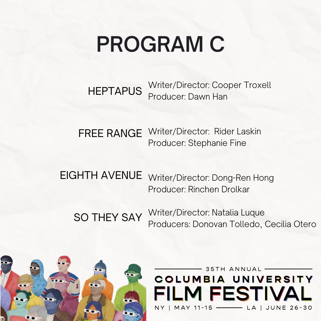 Introducing Program C - be sure to catch these films at #CUFF2023! 📽

🗓Saturday, May 13, 2023
⏱3pm
📍Lenfest Center for the Arts (615 W 129th St, New York, NY 10027)