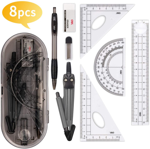 MadGerbil365's tweet image. 8 Piece Maths - Geometry Set £8.50 madgerbil.com/8-piece-maths-… perfect for students of different grades at school. This set is easy to take to class and or store in the classroom and at home. #HomeSchoolingUK #HomeLearningUK #Exams2023 #Exams #schoolsupplies #BacktoSchoolPlanning
