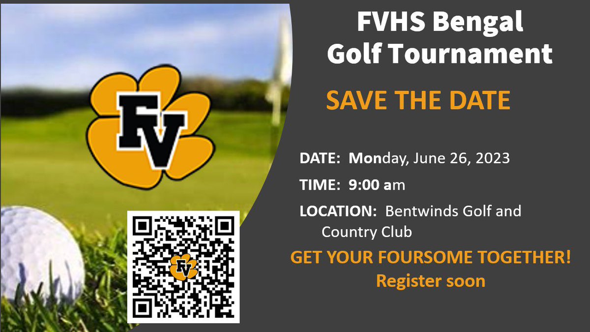 Come on out and enjoy a round of golf with some friends and support a great cause! Scan the QR code to sign up!