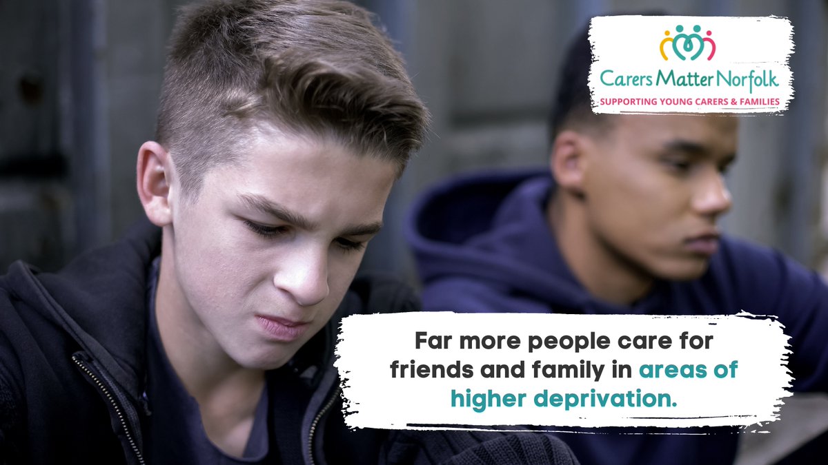 ⚠️ This divide has even increased since 2011.

🔎 We are working hard alongside our partners across Norfolk to identify young carers, but more help and funding is needed for unpaid carers and the local carer services that support them.