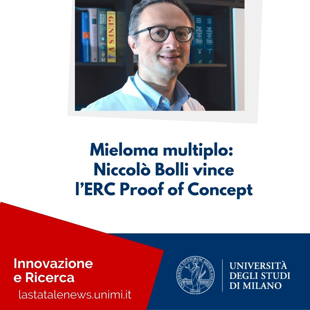 #NiccolòBolli, docente de @LaStatale, ha vinto un grant ERC Proof of Concept @ERC_Research per uno studio volto a individuare alterazioni genetiche con valore predittivo rispetto alla diagnosi di #mieloma multiplo 👉 bit.ly/42qS5zf