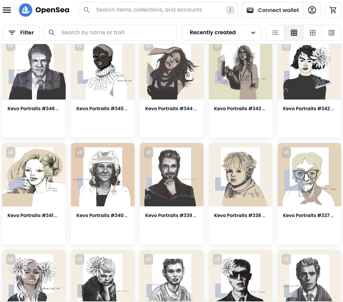 artriikkakevo's tweet photo. I just minted some more items to my #KevoPortraits collection.. Unique #nfts now 346, total number near 1000. Supply 3/3.
In some hours I will start #KevoListing. The next 15 most liked & viewed items+ 5 items of my own choosing. #nft #nftart #nftpfp
https://t.co/UZtislOX8q https://t.co/iB5YIVfCbT