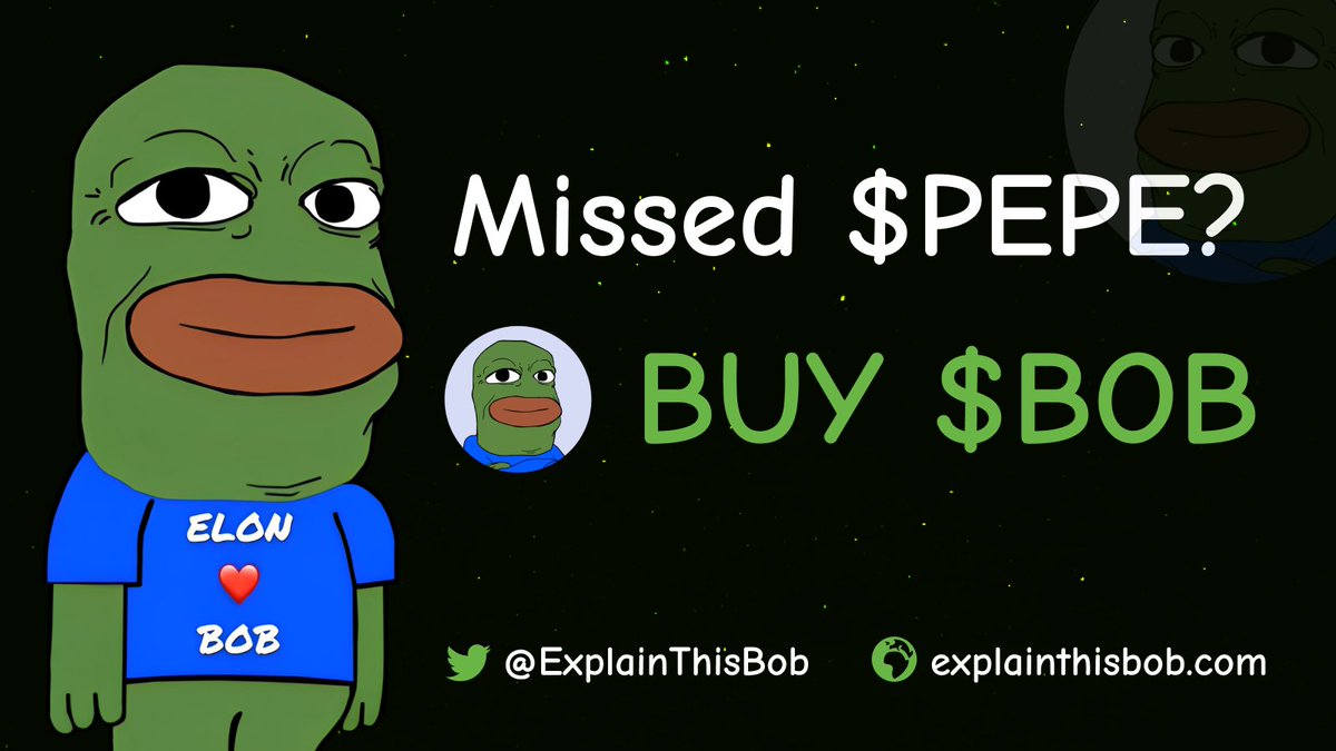 ShiroyashaDev's tweet image. Missed $PEPE? Buy $BOB 😍