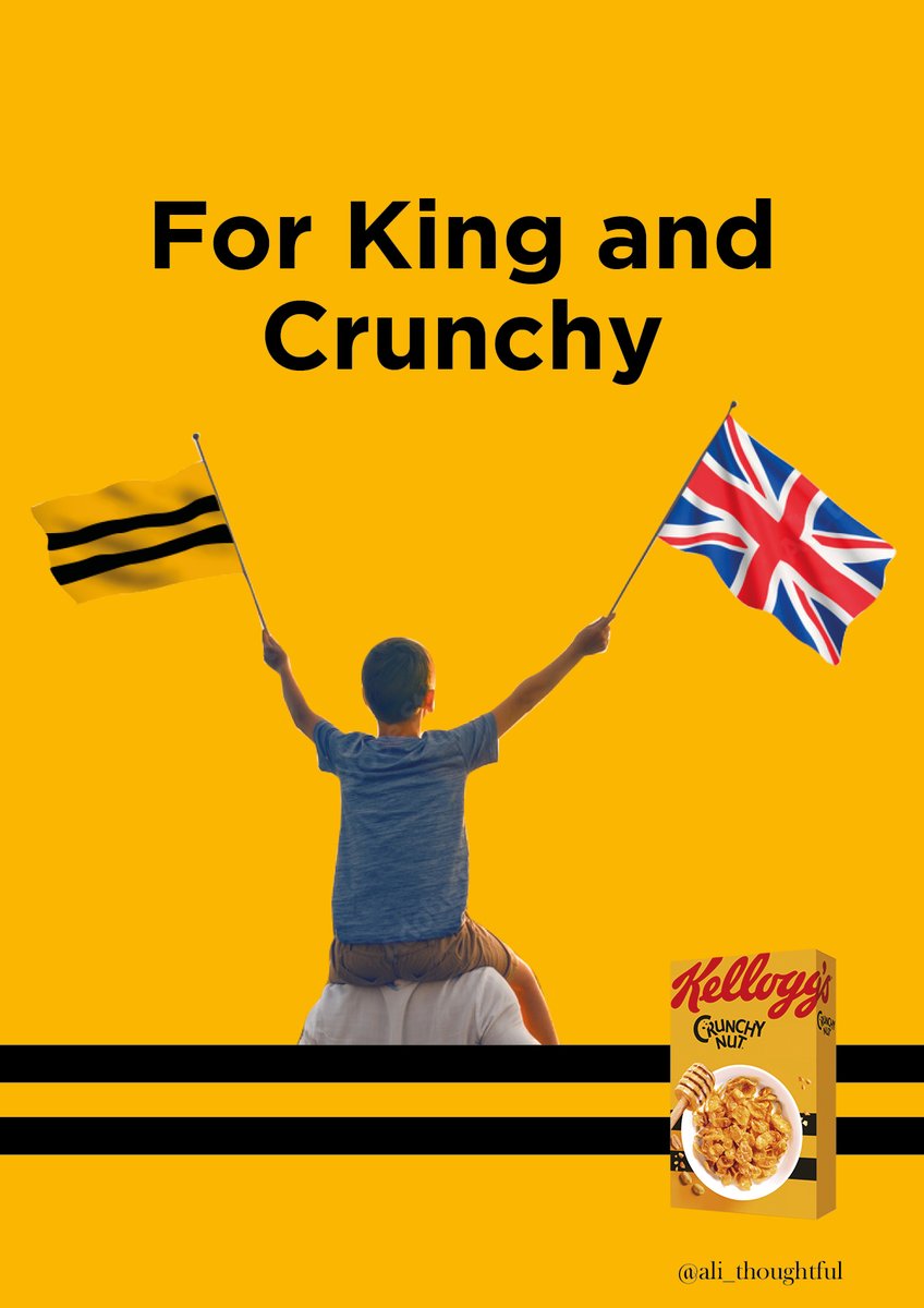 ali_thoughtful's tweet photo. @OneMinuteBriefs of the Day: Create posters to crown Crunchy Nut as the King of Taste in the United Cereal Kingdom.  #CrunchyNutCoronation #royallyynutty https://t.co/ODbXvDNR5K