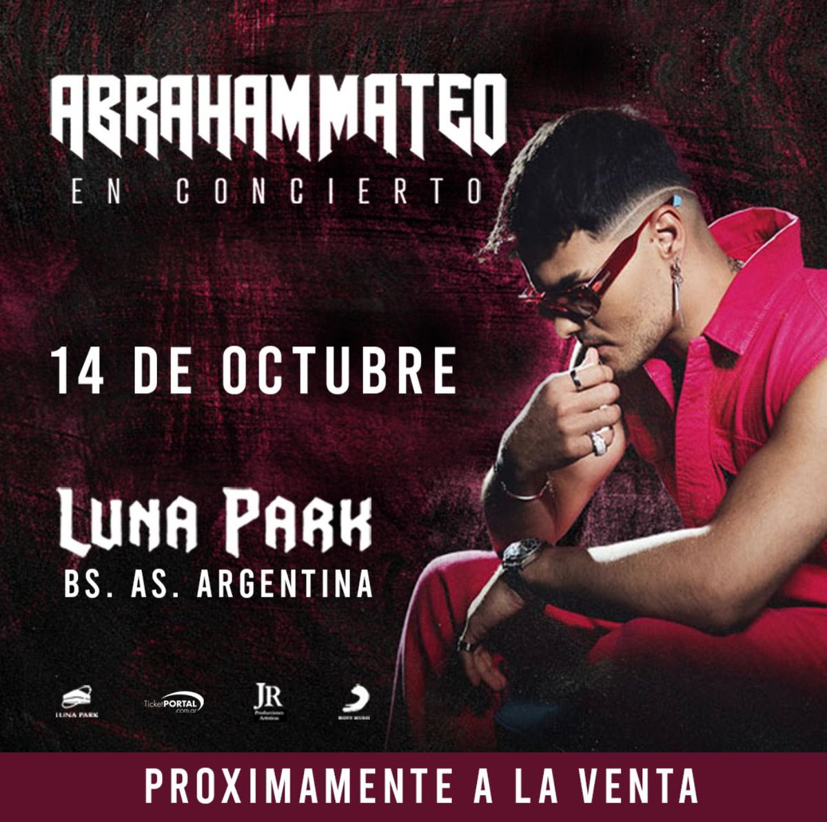 AbrahamMateo's tweet photo. ARGENTINAAA 🇦🇷  No puedo creer que al fin sea realidad  🤪
Oct 14 Nos vemos en el @Lunapark 

Los boletos adquiridos del show aplazado tienen validez para este. https://t.co/JD4m1QtWjL