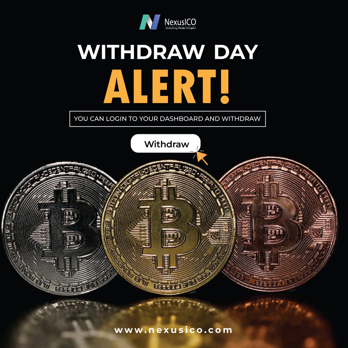 nexusico's tweet photo. It's that time of the month again! Cash out your earnings now and turn your digital assets into real-world opportunities! 💲

With top-notch security, user-friendly processing times with NexusICO this Withdrawal Day!
🌐 https://t.co/2qhEWvgyj9
#nexusico #cryptocurrency #bitcoin https://t.co/uSkm2q9OWy