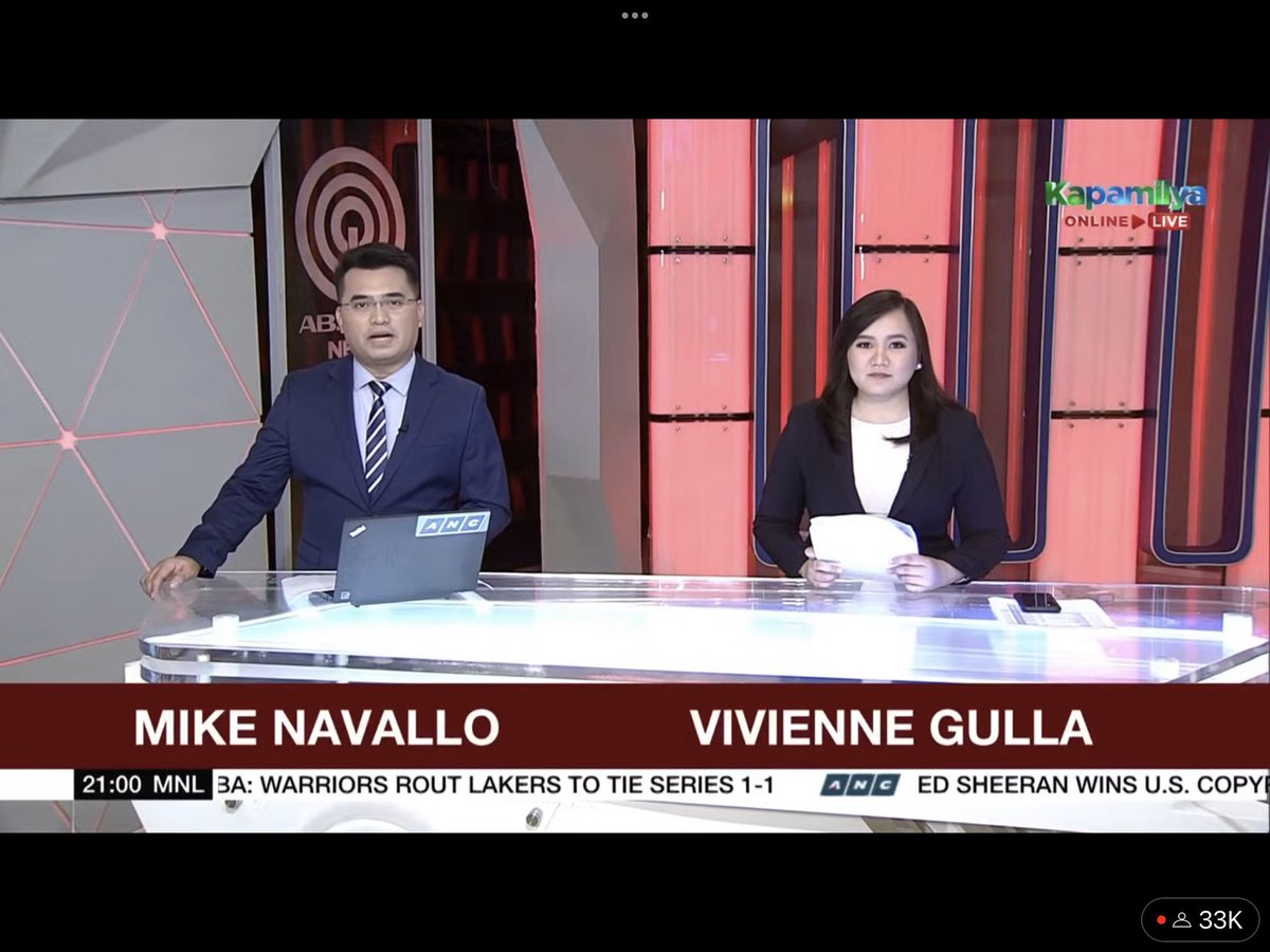 Kudos Atty @mikenavallo who anchored The World Tonight for the first time. In time for #ABSCBNShutdown’s 3rd anniversary. Hello also @VivienneGulla.

Nagpapatuloy pa rin ang The World Tonight anumang hamon, anumang panahon. ♥️💚💙