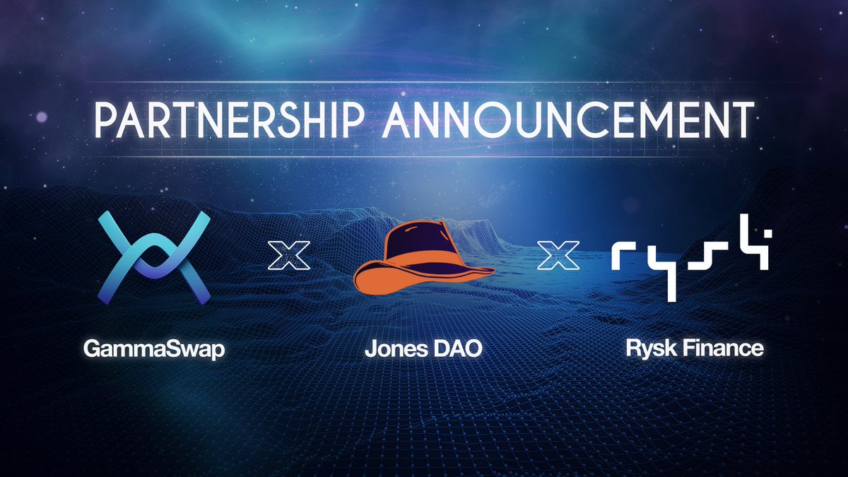 GammaSwapLabs's tweet photo. @GammaSwapLabs is extremely thrilled to announce @JonesDAO_io will be joining our Trading Competition with @ryskfinance! https://t.co/EmYW39dnhx