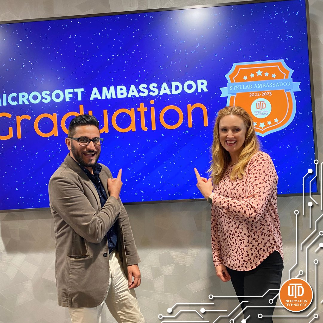 UTDInfoTech's tweet image. Congratulations Ambassadors! From @cometcupboard to @utdsoc, we can't wait to see how you use your creative ideas to help students @ut_dallas.
#FlashbackFriday #GrowthThroughTech #MicrosoftExperts