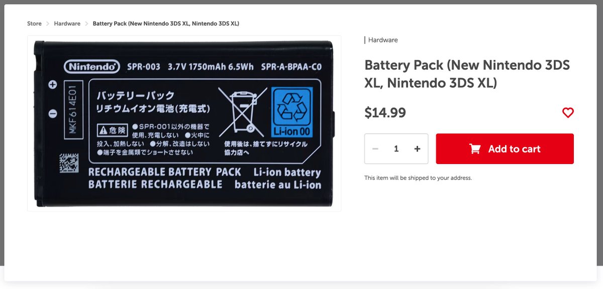 Nintendeal on Twitter "New Nintendo 3DS XL / Nintendo 3DS XL Battery