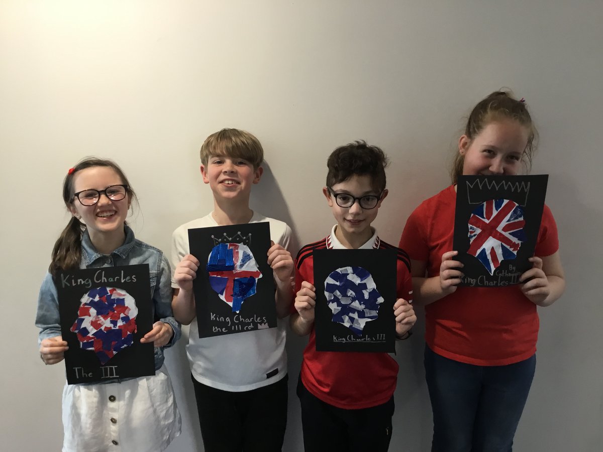 MPS_Y5's tweet photo. Year 5 have had a fantastic afternoon celebrating the King's coronation! We have been using our artistic skills to make collages of King Charles' profile. Have a great coronation weekend everybody and enjoy the bank holiday🇬🇧 https://t.co/ygVH1MWXEe