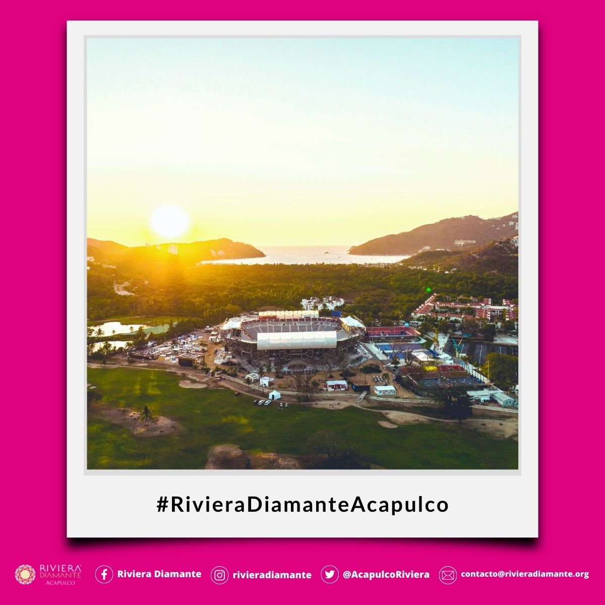 Así luce el bello atardecer desde .  🌅🤯📸   #ArenaGNPSeguros #MundoImperial #RivieraDiamanteAcapulco