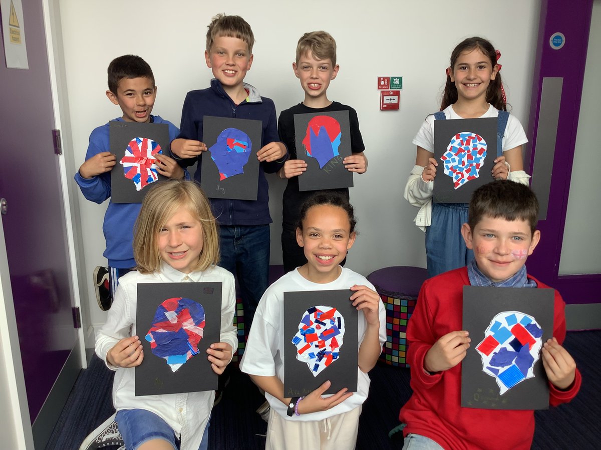 MPS_Y5's tweet photo. Year 5 have had a fantastic afternoon celebrating the King's coronation! We have been using our artistic skills to make collages of King Charles' profile. Have a great coronation weekend everybody and enjoy the bank holiday🇬🇧 https://t.co/ygVH1MWXEe
