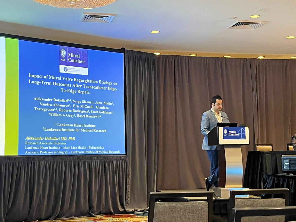 Lankenau Heart Institute - Cardiovascular Surgery (@lankenaucvsurg) on Twitter photo 💥<a href="/LankenauCVSurg/">Lankenau Heart Institute - Cardiovascular Surgery</a> at #AATSMitralConclave2023 with <a href="/Dr_Dokollari/">Aleksander Dokollari</a> presenting long-term results of #TEER with #MitraClip at Lankenau Heart Institute
💪<a href="/ScottGoldmanMD/">Scott Goldman</a> <a href="/DrBillGray/">William Gray</a> <a href="/RobRodriguezMD/">Roberto Rodriguez, MD</a> <a href="/BaselRamlawiMD/">Basel Ramlawi MD, FACC, FACS</a> <a href="/GianTorre610/">Gianluca Torregrossa</a> <a href="/ericgnall/">Eric</a> <a href="/cardiogrammyMD/">Sandra Abramson</a> <a href="/JohnMalin23/">John Malin, D.O.</a> <a href="/LankenauCV/">Lankenau CV Fellowship</a> 💥<a href="/LankenauCVSurg/">Lankenau Heart Institute - Cardiovascular Surgery</a> at #AATSMitralConclave2023 with <a href="/Dr_Dokollari/">Aleksander Dokollari</a> presenting long-term results of #TEER with #MitraClip at Lankenau Heart Institute
💪<a href="/ScottGoldmanMD/">Scott Goldman</a> <a href="/DrBillGray/">William Gray</a> <a href="/RobRodriguezMD/">Roberto Rodriguez, MD</a> <a href="/BaselRamlawiMD/">Basel Ramlawi MD, FACC, FACS</a> <a href="/GianTorre610/">Gianluca Torregrossa</a> <a href="/ericgnall/">Eric</a> <a href="/cardiogrammyMD/">Sandra Abramson</a> <a href="/JohnMalin23/">John Malin, D.O.</a> <a href="/LankenauCV/">Lankenau CV Fellowship</a>