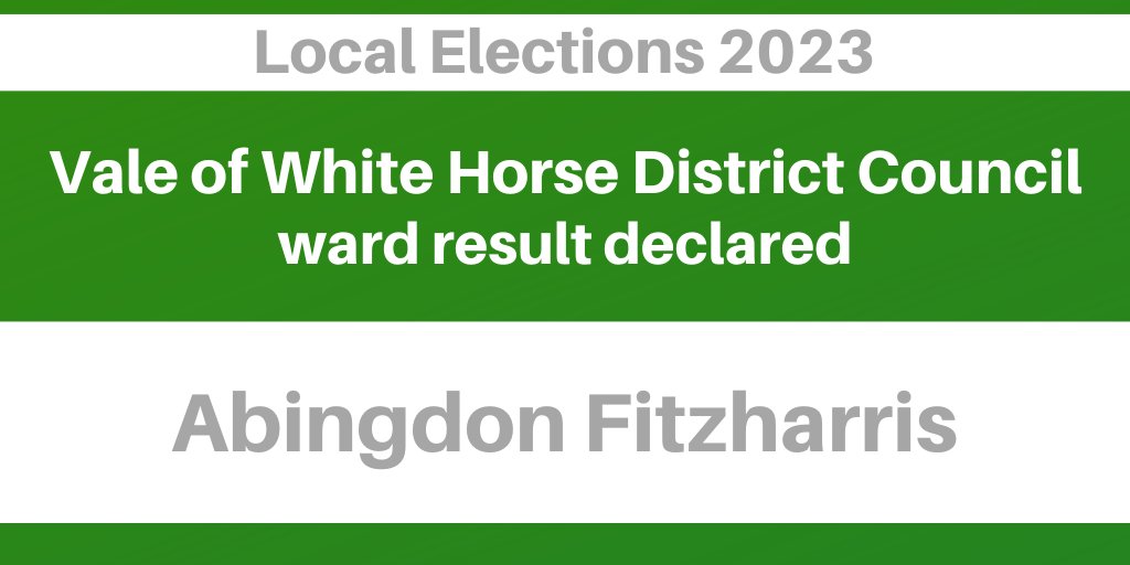 ValeVotes's tweet photo. Eric de la Harpe (Lib Dem) and Robert Maddison (Lib Dem) have been elected district ward members for Abingdon Fitzharris.  To view the full result, visit https://t.co/uXHauAi5aF https://t.co/hkpwy1BIB6