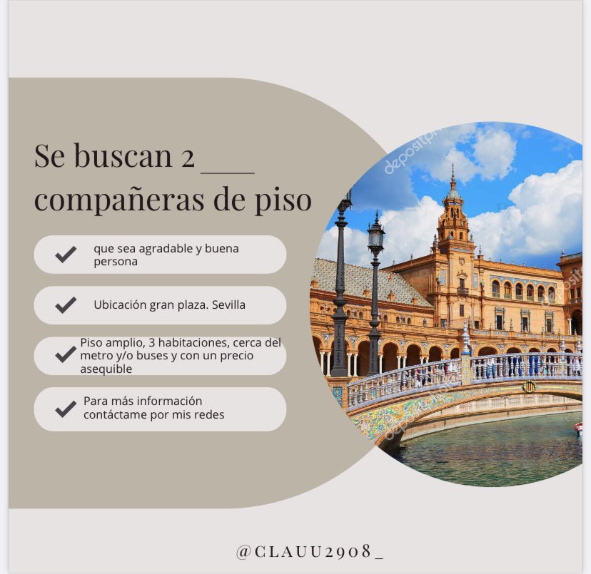 Claaawww00's tweet photo. Se buscan dos compañeras de piso 2023/2024🏡
Si podéis difundid porfi💘💘💘 muchas gracias https://t.co/p5nuAUuTTr