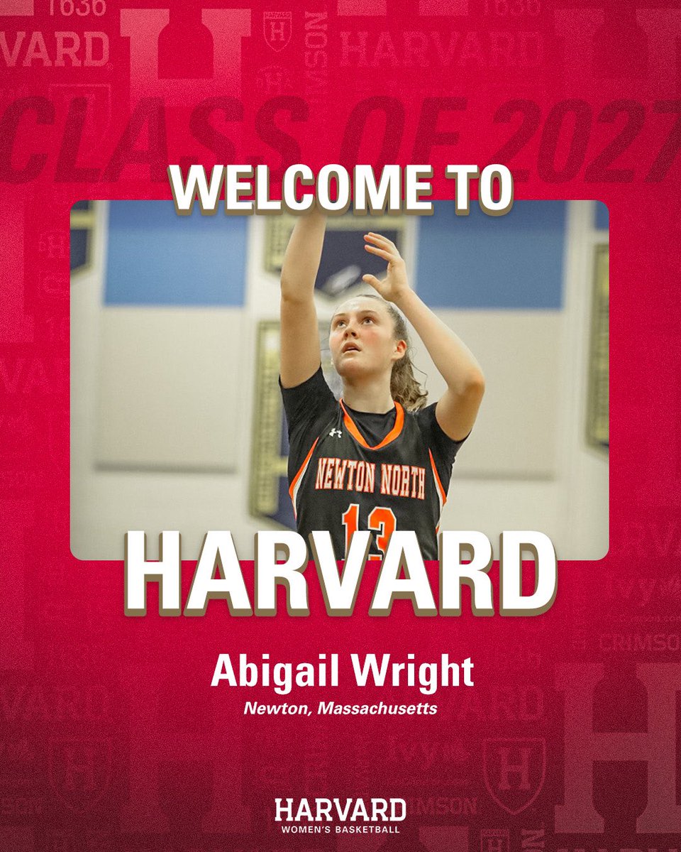 Welcome to Harvard, Abigail Wright!

Abigail will play for her home state as she hails from Newton, Massachusetts where she played for Newton North High School! 

📝: bit.ly/42rQglJ

#GoCrimson x #BelieveIt