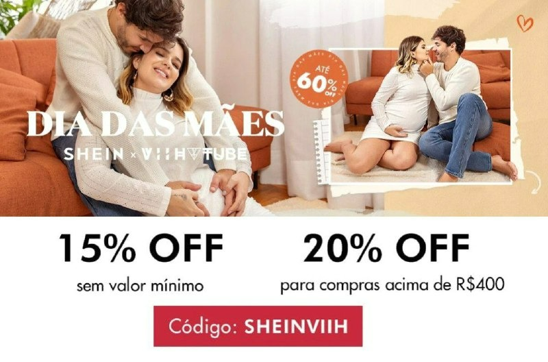 BugsPromo's tweet photo. 💜 #SHEIN x VIIH TUBE

Campanha #MakeHerDay: dia das mães com até 60% off!
🔗 https://t.co/QrHMsUr1WD

🎟️ Cupom: SHEINVIIH
(15% off sem mínimo e 20% off acima de R$400)

👉 Use nosso cód. de referência:  https://t.co/msFQUqLWZR https://t.co/6yqUp8IQPN