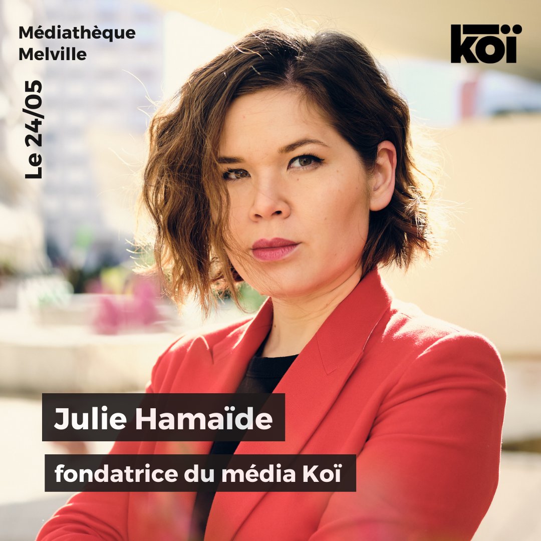 Cette rencontre sera modérée par :

👉Julie Hamaïde, fondatrice du média Koï

⚠️ Inscription : billetweb.fr/generations-po…

#koimagazinefr #evenement #generationspostrefugiees #rencontredebat #mediathequemelville