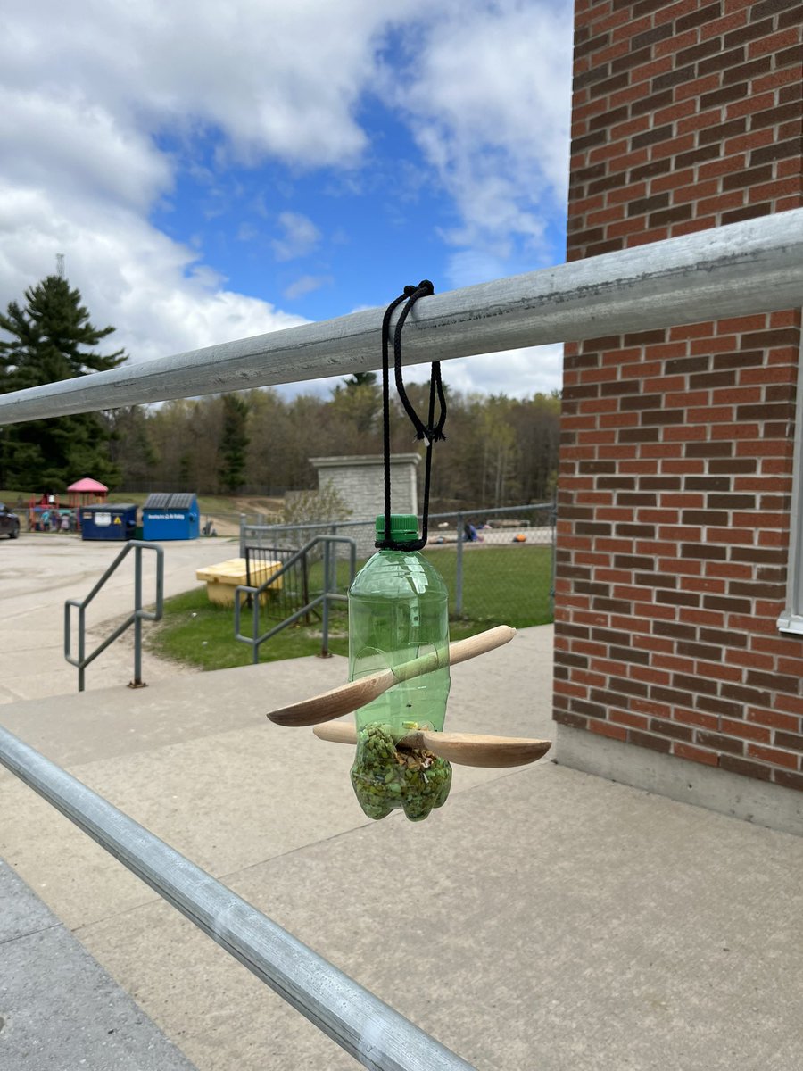 RamaCentral_PS's tweet photo. Our Gr2/3 class created some interesting wonderfully designed feeders that are being visited regularly by many of the local birds! @SCDSB_Schools @scdsboutdoors https://t.co/3QKeDhtZFF