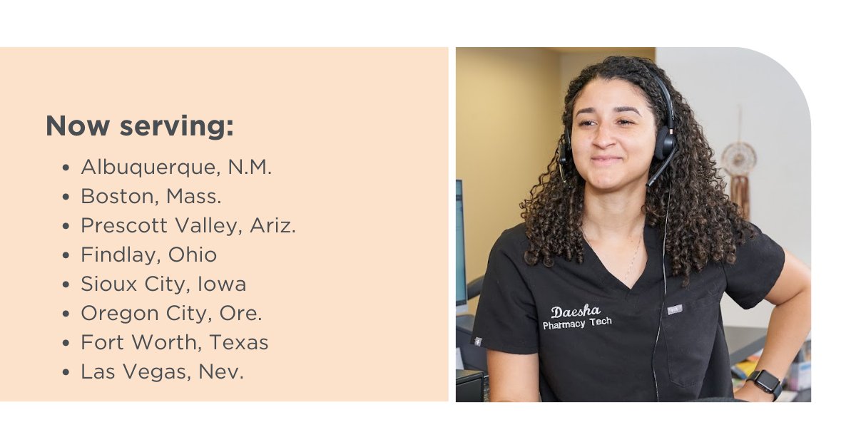We're excited to announce the opening of eight pharmacies last month. We welcome all pharmacy staff to the team and are excited to partner with these organizations to serve their communities hubs.ly/Q01NMyNL0