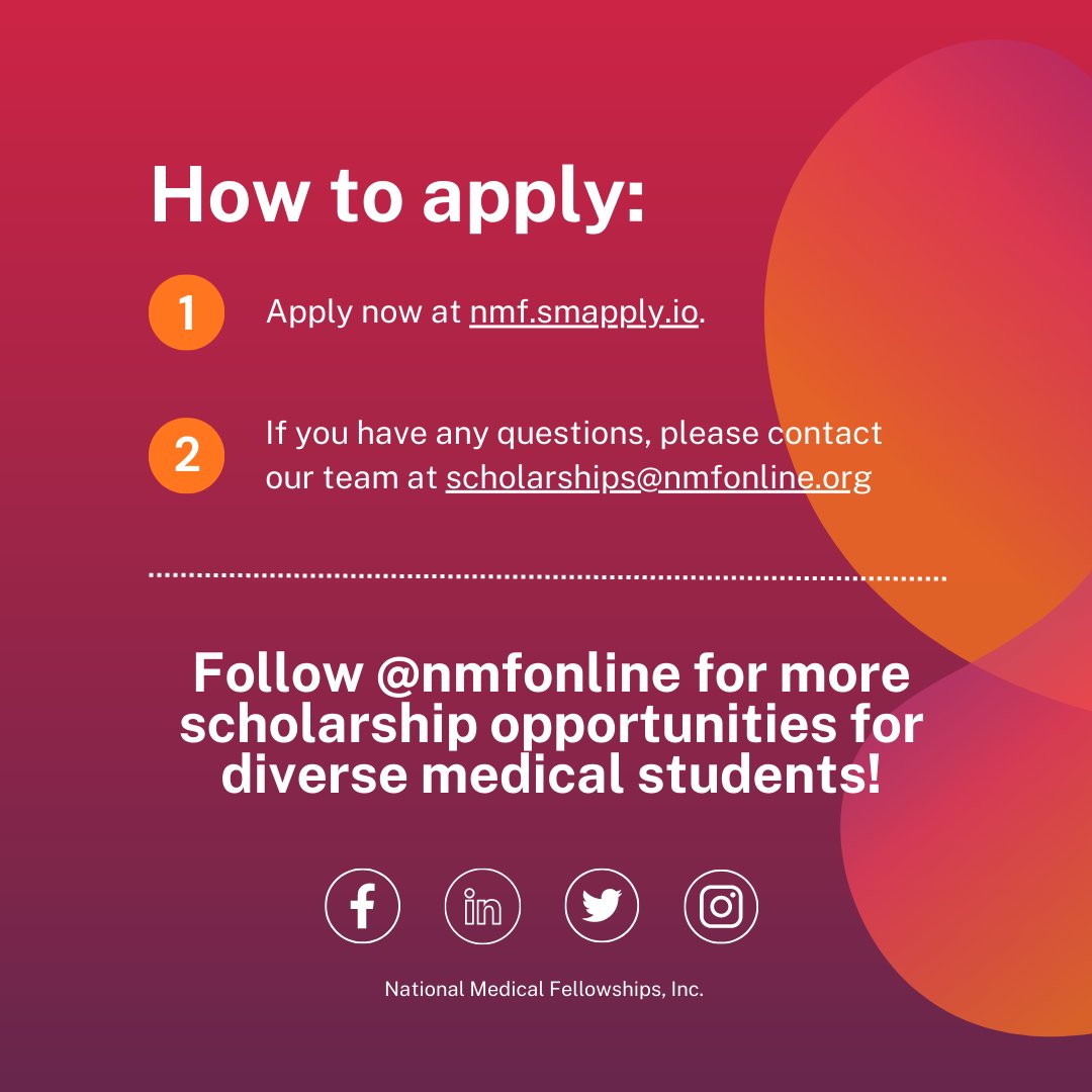 The Anarcha, Betsey, and Lucy Memorial Scholarship is open! 🗣️ This $10k #Scholarship will be given to one African American woman in a U.S. #MedicalSchool who is a known descendant of enslaved Americans. Apply at nmf.smapply.io by 6/12/2023 at 11:59 p.m. ET. #MedTwitter