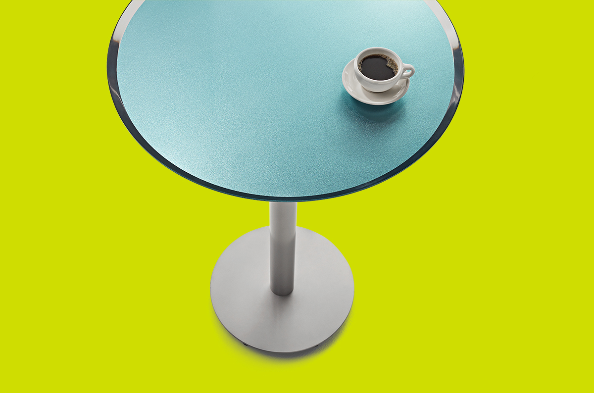 Our Café Tables deliver balanced design with long-lasting durability and surpass industry performance standards for solid surface materials (ANSI SS/1) and conforms to all ANSI / BIFMA standards for tables.