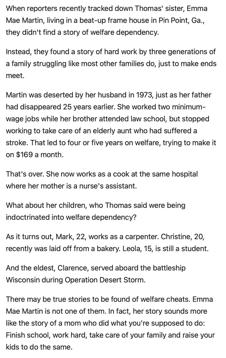 jaywillis's tweet image. Your periodic reminder that Clarence Thomas used to smear his own sister as a shiftless, welfare-dependent layabout in speeches to his Heritage Foundation pals, and when reporters tracked her down, his story turned out to be extremely fake greensboro.com/thomas-sister-…