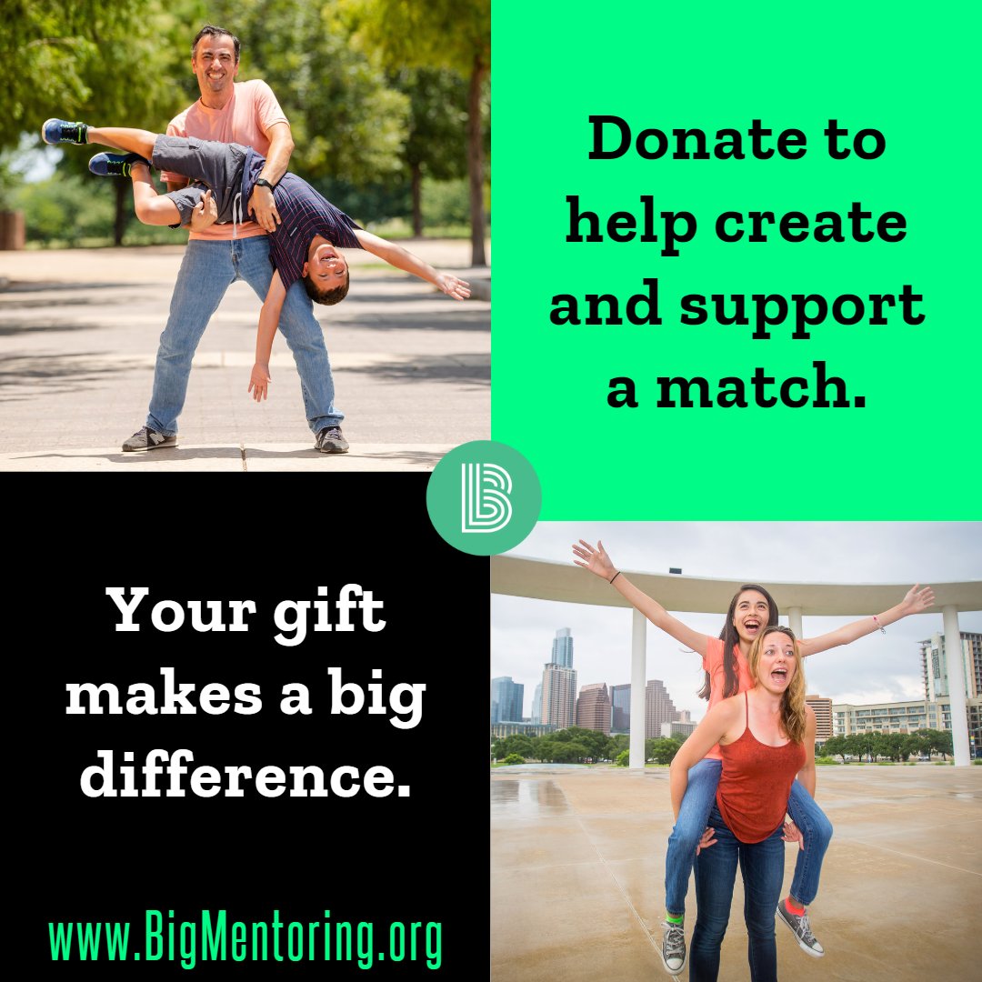 bigmentoring's tweet photo. Big Brothers Big Sisters is a donor-supported organization, which means we rely on community support to provide life-changing services to children.
Please consider making a one-time or monthly gift at https://t.co/qeGxMWXpIY
#BBBSCTX #Donate #Support #BiggerTogether https://t.co/ZLzRzkaP15