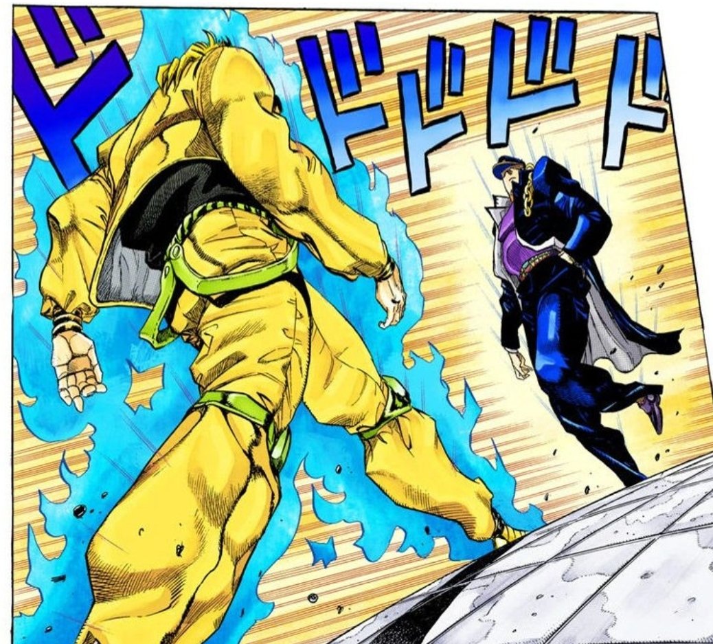 Finished Jojos part 3

I hated the first 2 parts so this was a nice change. Only real dislike was the ending. I don't know if I misunderstood something but I still don't understand why jotaro gained the ability to stop time aswell. 7/10