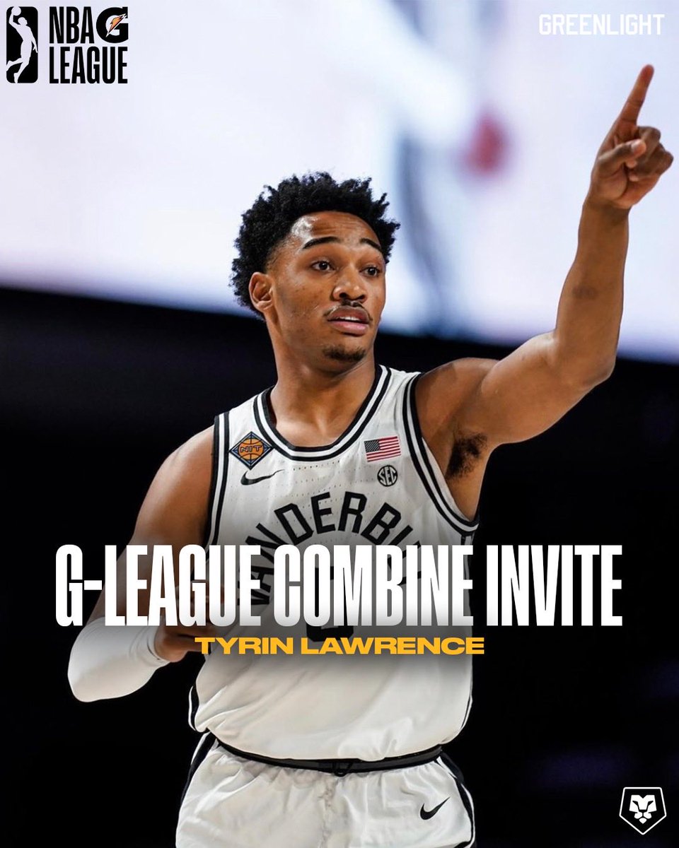 greenlightbball's tweet image. Tyrin Lawrence has received an invite to the G League Combine. The 6’4 G had a big junior season at Vanderbilt, helping lead the Commodores to a 22 win season.

Averaged- 13.1PPG (50% FG/36% 3PT) and 4.4REB.

Averaged 18.4PPG in last 10 games.

@tyrinlawrence