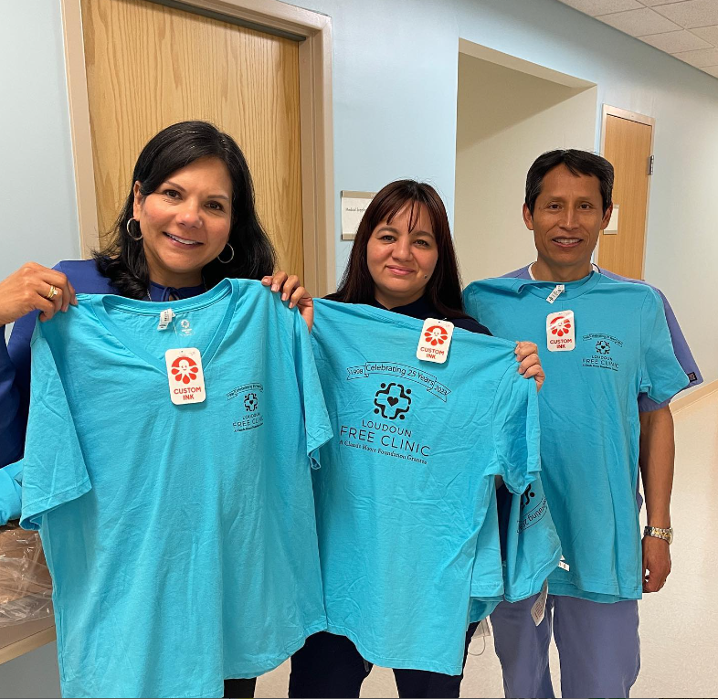LFCsaveslives's tweet photo. Thank you @customink for the t-shirts celebrating Loudoun Free Clinic's 25th year! We can't wait to wear them tomorrow for the @GreenwayRun 5K. Register by 6pm today (Friday) if you want to join the event. The forecast looks beautiful ☀ https://t.co/ULNx2mwNUj