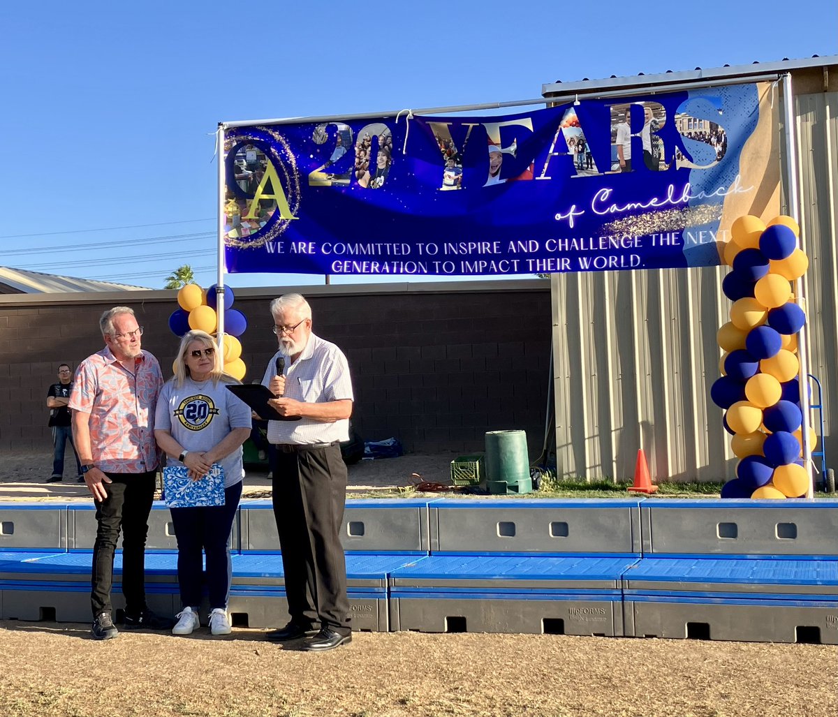 MayorWeiers's tweet image. It was a pleasure to attend Camelback Academy Charter School’s 20th Anniversary celebration last night. What a fun event! I surprised them and declared it Charter Schools Week in Glendale and then presented the Proclamation to James &amp;amp; Karen Kordon. #CharterSchool #GlendaleAZ